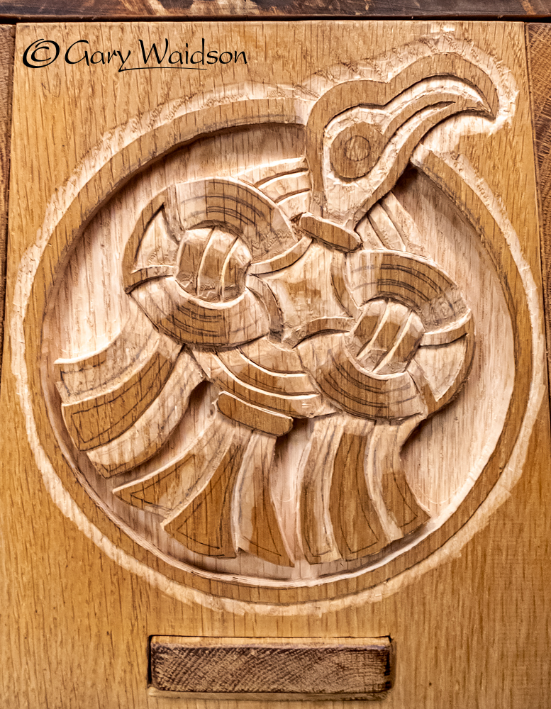 Raven Carving Progress - The Hrafn Coffer - Image copyrighted © Gary Waidson. All rights reserved. 